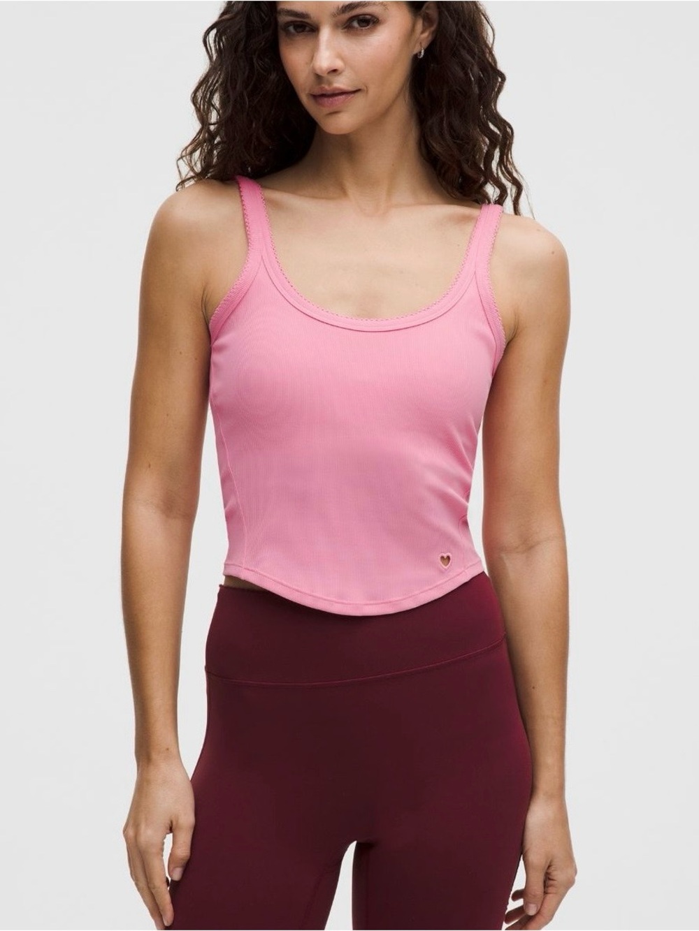 lululemon athletica Pink Scoop-Neck Cropped Tank